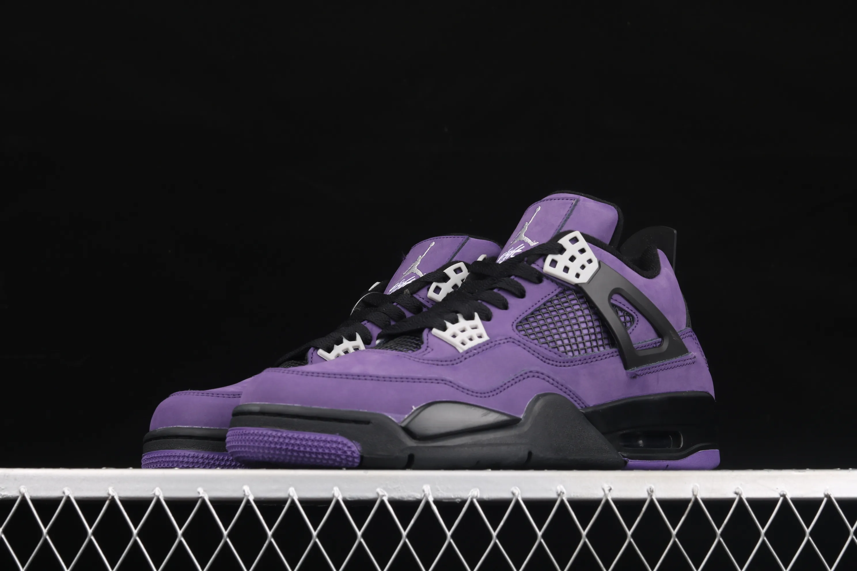 All categories Air Jordan Jordan series basketball shoes Air Jordan 4 G version Air Jordan 4 Retro AJ4 Joe 4 suede black and purple 308497-408